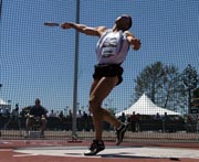 Athlete throwing discus